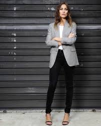 Black Blazer Outfits Women S 35 Fashionable Work Fall Outfits To Be The Fashion Icon At Work Grey Blazer Outfit Women Blazer Outfits For Women Grey Blazer Outfit Work