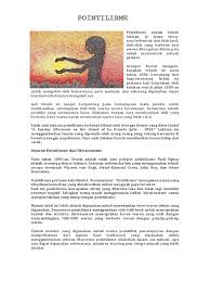 Salah satu lukisan awalnya yang. Pointilisme Adalah Teknik