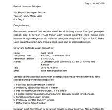 Jul 17, 2019 · detail artikel terkait contoh presentasi power point laporan pkl. Download 5 Contoh Surat Lamaran Kerja Guru Paud Doc Pdf