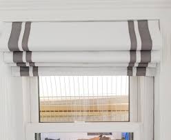 Black And White Roman Shades Classic Roman Shadecustom White Roman Shade With Ribbon Etsy In 2020 Classic Roman Shades White Roman Shades Roman Shades