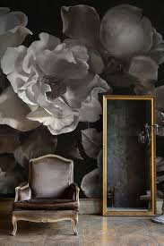 Black And White Floral Wallpaper Nz D Argento Is A Stunning Floral Print By Artist Diana Watson This Gorgeous Piece Will Look Amazing In Any Space Floral Wallpaper Home Wallpaper Mural Wallpaper