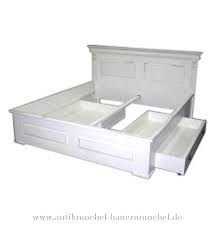 Das doppelbett mit einer liegefläche von ca. Bett Doppelbett Schubkastenbett 180x200 Landhaus Weiss Lackiert Vollholz Shabby Chic Der Landhausmoebel Spezialist