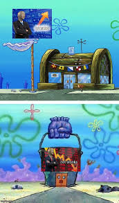 It is run by sheldon j. Krusty Krab Vs Chum Bucket Blank Memes Imgflip