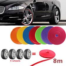 8m Roll Car Styling Wheel Rims Protector Decor Strip Rubber Moulding Trim Ipa Rimblades Car Vehicle Color Tire Guard Line Rubber Molding Moldings And Trim Rolling Car