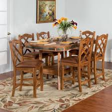 Sedona adjustable height trestle dining set w/ counter chairs by sunny designs in dining room sets. Sedona Adjustable Height Trestle Dining Set W Counter Chairs By Sunny Designs Furniturepick