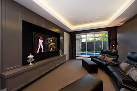 Home Theater Room Home Theater Contemporary With Metal Urn Built In Wall Unit Tv Home Theater Furniture Home Entertainment Centers Home Theater Rooms