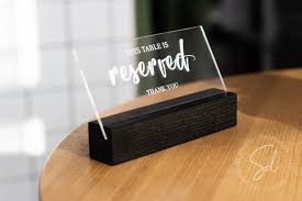 Reserved Table Sign Reserved Sign Reserved Restaurant Sign Etsy In 2020 Reserved Table Signs Reserved Wedding Signs Table Signs