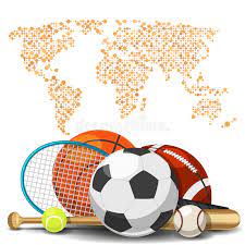 Deporte acuático  o náutico. Weltsport Deportes Konzept Sportausrustung Mit Kartenhintergrund Vektor Abbildung Illustration Von Gefarbt Schlager 81776430