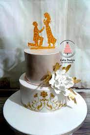 Engagement cakes can be a great way to boost festive cake sales especially when the margin on christmas cakes is quite low for specialty cake decorators. Engagement Cake Cake By Cake Design By Coin Bonheur Cakesdecor