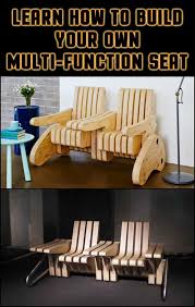 Multi Function Seat Turns Into Bench Armchair Table And More Diy Furniture Chair Upcycled Furniture Diy Diy Furniture Projects