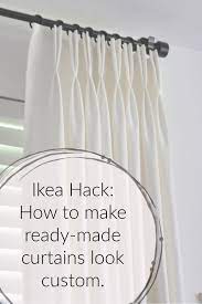 How To Make Ikea Ritva Curtains Look Like Expensive Custom Made Drapes Diy Diy Drapes Custom Drapes Ikea Curtains