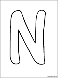 Ant coloring page print the pdf: Bubble Letter N Coloring Pages Alphabet Coloring Pages Coloring Pages For Kids And Adults