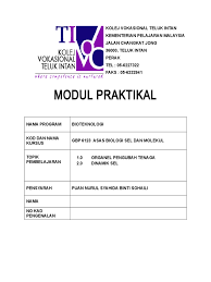 Kolej vokasional (pertanian) teluk intan address: Modul Praktikal Gbp6123