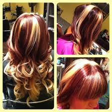 Love Pretty Hair Ombre Chunky Highlight Red Hair Blonde Hair Style I Like Keep An Idea Red Hair Color Hair Dye Tips Red Blonde Hair