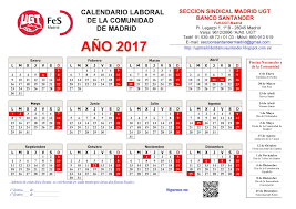 Festivos Locales 2017 En La Comunidad De Madrid Seccion Sindical Estatal Ugt Banco Santander