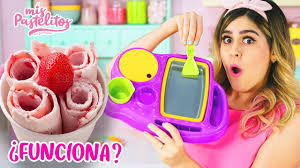 Ice Cream Rolls En Maquina De Juguete Mis Pastelitos Youtube