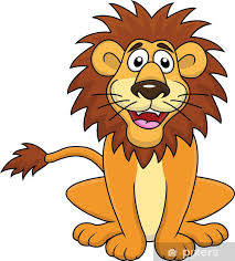 Sticker Drole De Lion Dessin Anime Assis Pixers Nous Vivons Pour Changer Leeuw Tekening Dieren Dieren Foto S