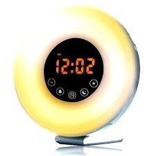 Sunrise Alarm Clock Wake Up Light With 6 Nature Sounds Fm Radio 6 Color Light Alarm For Bedrooms Bedside Sunlight Si Sunrise Alarm Clock Alarm Clock Clock