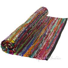3 X 5 Ft Black Rag Rug Chindi Floor Mat Carpet Tapestry Indian Woven Rag Rug Rugs Woven Rug