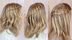 In braided hairstyles, girls hairstyles, hairstyles for thick hair, hairstyles for thin hair, long hairstyles, long hairstyles for women, medium waterfall braid hairstyles adds incredible naturalness to all ladies, but especially to girls. 3 Waterfall Braids On Short Hair Youtube