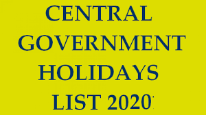 List Of Closed Holidays Restricted Holidays For The Year 2020 Central Government Employees Sa Post