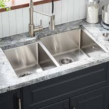 In addition, we offer prep, bar, bath and laundry sinks. Signature Hardware 32 Ortega 60 40 Double Bowl Stainless Steel Undermount Sinksmall Bowl Right Wayfair