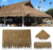 100% Waterproof Synthetic Palapa Palm Leaf Thatch Plastic Fireproof Resort  Artificial Thatch Roof China Manufacturer