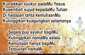 Lirik Lagu Pujian Rohani Kristen Sekolah Minggu Gereja Tuhan Yesus Segala Puji Syukur Bagimu