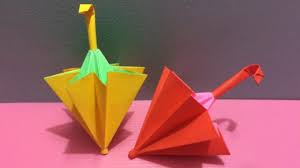 How To Make Umbrella With Color Paper Diy Paper Umbrellas Making Youtube Paper Umbrellas Umbrella Paper Craft Paper Crafts Diy
