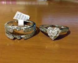 14k White Gold Vintage Cathedral Heart Shape Diamonds Set Bridal Wedding Ring By Rg Heart Shaped Wedding Rings Heart Shaped Engagement Rings Heart Shaped Rings