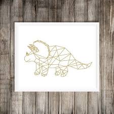 Geometric Triceratops Dinosaur Art Print 8x10 Dinosaur Etsy Dinosaur Art Geometric Drawing Prints