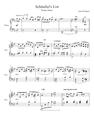 The product includes two (2) mp3 files, one with and one without click. Schindler S List For Piano Sheet Music Piano Piano Music