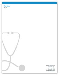 A letterhead is a document which contains the information about the doctor and his hospital. Doctor S Stethoscope Letterhead Letterhead Prescription Pad Medical Prescription