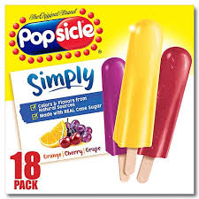 Popsicle Simply Ice Pops Orange Cherry Grape 18 Count Albertsons