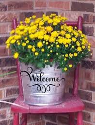 Welcome Galvanized Pail Bucket For Front Porch Decor Etsy Front Yard Decor Front Porch Decorating Galvanized Decor