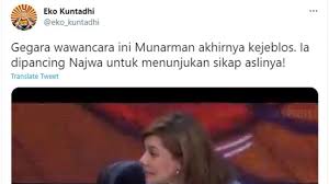 27 maret 2012 | 8 tahun lalu. Eko Kuntadhi Gegara Wawancara Ini Munarman Akhirnya Kejeblos Suara Bogor