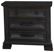 Three drawers provide for organization. Kate 3 Drawer Dark Gray Rustic Nightstand Traditional Nightstands And Bedside Tables By Furniture Import Export Inc Kate Nightstand Houzz
