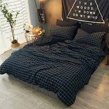 Amazon Com Lightweight Plaid Duvet Cover Set Queen Reversible Full Bedding Set Washed Cotton Boys Gir Room Design Bedroom Room Ideas Bedroom Aesthetic Bedroom