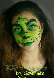 grinch face painting at paintingvalley
