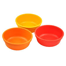 Bright pink plastic flared bowl product details: Purple Princess Toddler Bright Pink Re Play Made In The Usa 3pk Bowls For Easy Baby And Child Feeding Blush Solid Feeding Baby Rayvoltbike Com