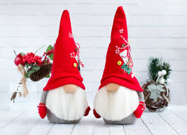 Christmas Gnome In A Red Gnome Hat Scandinavian Christmas Etsy Christmas Gnome Gnome Hat Scandinavian Christmas