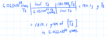 1 mg = (1/1000) g = 0.001 g. How Many Grams Of Ta Are There In 6 022 X 10 24 Atoms Of Tantalum Socratic