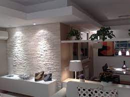 Fotografia Di Parete In Pietra E Veletta D Arredo In Cartongesso Publicata Da Proge In Sas 1 Arredamento Arredamento Parete Salotto Idee Arredamento Soggiorno