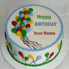 Online Birthday Cake Name Generator Namepix Balloon Birthday Cakes Birthday Sheet Cakes Happy Birthday Cakes