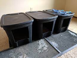 Why Are Litter Boxes So Expensive Save Money And Make Your Own Out Of Storage Totes Cats Litter Box Diy Litter Box Cat Litter Box