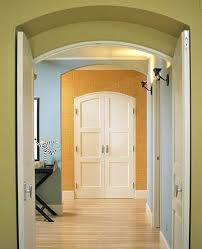 Arch Top Interior Doors Set Into The Entry Hall Arch Top Doors Offer An Elegant Introduction To This Updated Doors Interior Door Design Interior Door Design