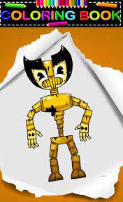 White gloves, butterfly, face and teeth, and the rest is all black. Coloring Book For Bendy Coloring Pages Games Free For Android Apk Download