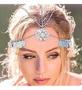 Costume Rhinestone Teardrop Headchain