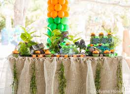 Dinosaur Themed Birthday Party Table Decoration Dinosaur Themed Birthday Party Dinosaur Birthday Party Jurassic Park Party