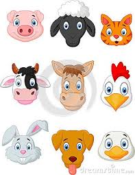 Cute Head Cartoon Farm Animals Pesquisa Google Animali Da Fattoria Animali Attivita Con Animali